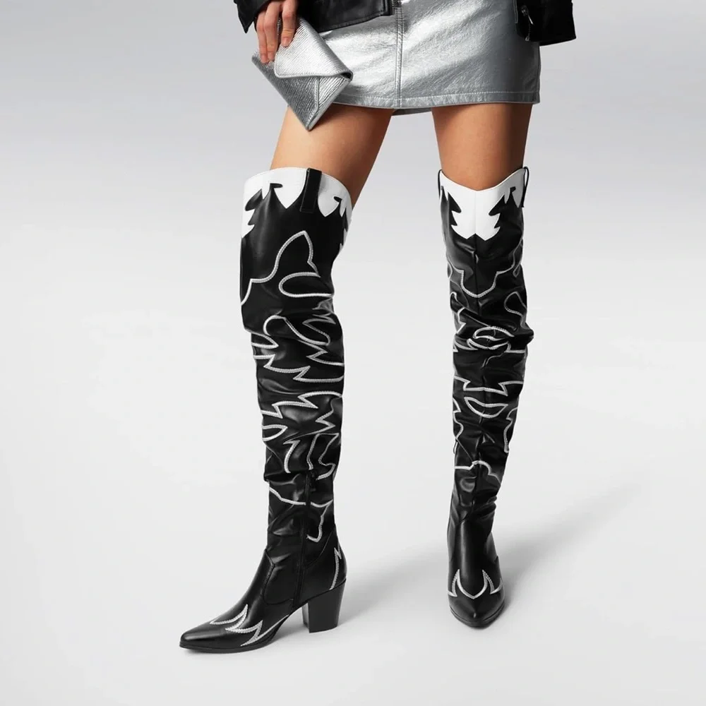 Dream Paris western over the knee thigh-high cowboy boots. New in box size 6